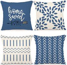 Capas de Travesseiro YCOLL Decorativas de Linho 45x45cm - Conjunto com 4 Peças