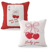 Capas de travesseiro YeiHe Funky Red Coquette Bow Cherry 45x45cm