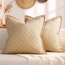 Capas de travesseiro ZWJD Soft Polyester 55x55cm Conjunto de 2