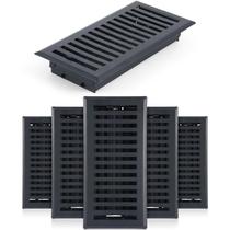 Capas de ventilação para registro de piso Yaocom 4x10cm Black Metal x6