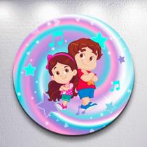 Capas Decoração Festa Infantil Painel Redondo Maria Clara E JP Youtubers Sublimadas Veste Fácil Tam