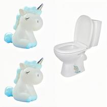 Capas decorativas de cerâmica de unicórnio para parafusos do vaso sanitário, 2 peças Capas decorativas de cerâmica de unicórnio para parafusos do vaso sanitário, 2 peças
