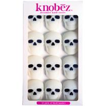 Capas decorativas para maçanetas de armário Knobēz Skull, pacote com 12