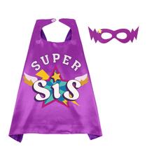Capas e máscaras de super-heróis D.Q.Z para crianças Purple Super Sis