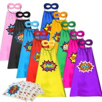 Capas e máscaras de super-heróis infantis Costume ADJOY 10 conjuntos (20 unidades) Capas e máscaras de super-heróis infantis Costume ADJOY 10 conjuntos (20 unidades)