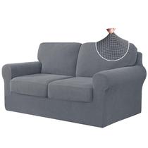 Capas elásticas de poltrona CHUN YI para sofá de 2 lugares, cinza claro Capas elásticas de poltrona CHUN YI para sofá de 2 lugares, cinza claro