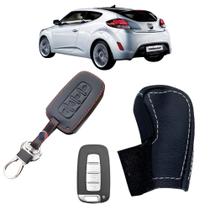 Capas em couro chave presencial e manopla câmbio automático Elantra Veloster Gls 2011 2012 2013 Capas em couro chave presencial e manopla câmbio automático Elantra Veloster Gls 2011 2012 2013