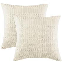 Capas Euro Sham PHF 100% algodão, tecido de waffle, 26 x 26 cm, pacote com 2