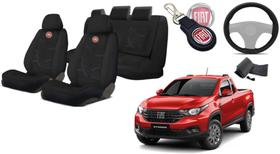 Capas Exclusivas Strada 2019-2023 + Capa Volante + Chaveiro - Kit