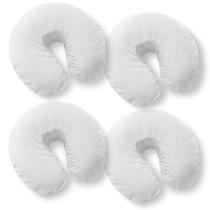 Capas faciais de microfibra para berço Saloniture, pacote com 4 unidades, brancas