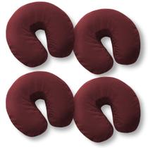 Capas faciais de microfibra para berço Saloniture, pacote com 4 unidades, cor de vinho