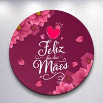 Capas Festa Dia Das Mães Decoração Painel Redondo Tamanhos Mini e Grande Sublimada Amor Encantador