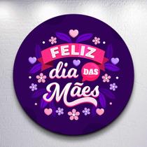 Capas Festa Dia Das Mães Decoração Painel Redondo Tamanhos Mini e Grande Sublimada Amor Encantador