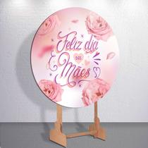 Capas Festa Dia Das Mães Decoração Painel Redondo Tamanhos Mini e Grande Sublimada Amor Encantador