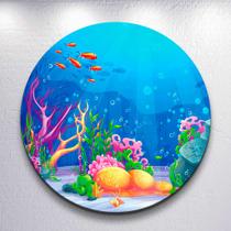 Capas Festa Infantil Fundo Do Mar Painel Redondo Grande ou Mini Estampa Colorida Capas Festa Infantil Fundo Do Mar Painel Redondo Grande ou Mini Estampa Colorida