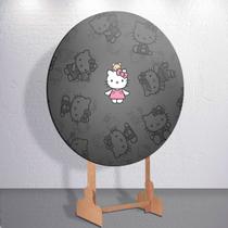 Capas Festa Infantil Gatinha Kittyy Painel Redondo Grande ou Mini Estampa Colorida