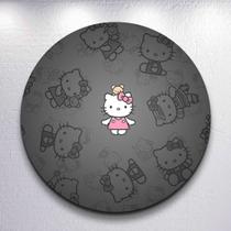 Capas Festa Infantil Gatinha Kittyy Painel Redondo Grande ou Mini Estampa Colorida