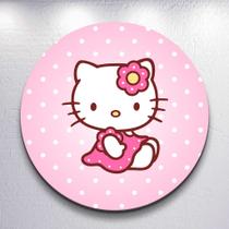 Capas Festa Infantil Gatinha Kittyy Painel Redondo Grande ou Mini Estampa Colorida