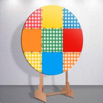 Capas Festa Junina Arraial Julina Painel Redondo Sublimada Tamanhos Diversos Grande e Mini Trio Cili