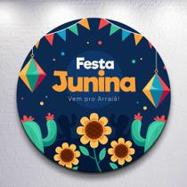 Capas Festa Junina Arraial Julina Painel Redondo Sublimada Tamanhos Diversos Grande e Mini Trio Cili