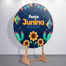 Capas Festa Junina Arraial Julina Painel Redondo Sublimada Tamanhos Diversos Grande e Mini Trio Cili