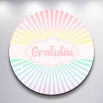 Capas Festa Menina Gratidão Tons Patel Painel Redondo Grande ou Mini Estampa Colorida