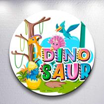 Capas Festa Menino Dino Painel Redondo Grande ou Mini Estampa Colorida Capas Festa Menino Dino Painel Redondo Grande ou Mini Estampa Colorida