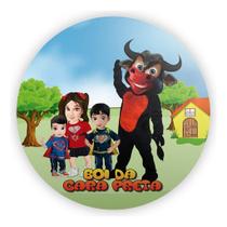 Capas Festa Mini Painel Mesa Decoração Boi Cara Preta