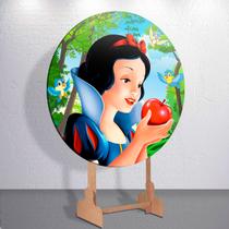 Capas Festa Redondo 150x150 Sublimadas Princesa Da Neve Grande Painel Mini 50x50 Decoração