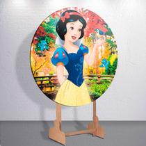 Capas Festa Redondo 150x150 Sublimadas Princesa Da Neve Grande Painel Mini 50x50 Decoração