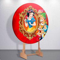 Capas Festa Redondo 150x150 Sublimadas Princesa Da Neve Grande Painel Mini 50x50 Decoração