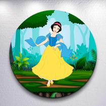Capas Festa Redondo 150x150 Sublimadas Princesa Da Neve Grande Painel Mini 50x50 Decoração