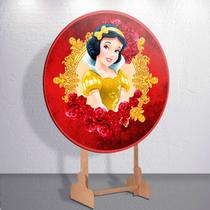 Capas Festa Redondo 150x150 Sublimadas Princesa Da Neve Grande Painel Mini 50x50 Decoração