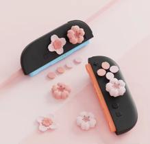 Capas flores botoes rosa nintendo switch 2 joypad petalas bonitinho fofo - GEEKSHARE