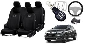 Capas Luxo Design Exclusivo HR-V 2017-2024 + Volante + Chaveiro