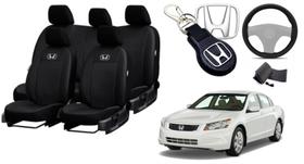 Capas Luxo Personalizadas Couro Bancos Honda Accord 2000-2012 + Volante + Chaveiro