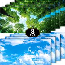 Capas magnéticas de luz fluorescente Aheroi, pacote com 8, 61 x 122 cm