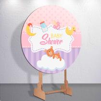 Capas Mini 150x150 50x50 Sublimada Redondo Painel Baby Shower Festa Delicada Decoração Mimo Fofo