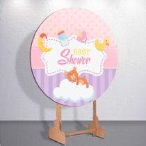 Capas Mini 150x150 50x50 Sublimada Redondo Painel Baby Shower Festa Delicada Decoração Mimo Fofo
