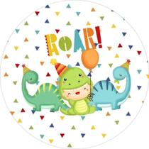 Capas Mini Painel Redondo Baby Dinossauro Festa Infantil