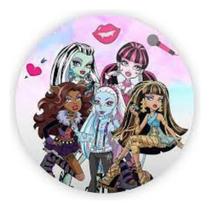 Capas Mini Painel Redondo Pequeno Mesa Festa Monsther High Boneca Menia Desenho Serie Capas Mini Painel Redondo Pequeno Mesa Festa Monsther High Boneca Menia Desenho Serie