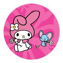 Capas Mini Painel Redondo Veste Facil Decoração Mesa Kuromi My Melodi