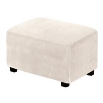 Capas otomanas H.VERSAILTEX Real Velvet Plush Stretch Ivory Capas otomanas H.VERSAILTEX Real Velvet Plush Stretch Ivory