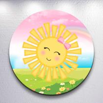 Capas p/ Festa Infantil Sol Manhã Feliz Painel Redondo Grande ou Mini Estampa Colorida Capas p/ Festa Infantil Sol Manhã Feliz Painel Redondo Grande ou Mini Estampa Colorida