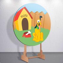 Capas p/ Painel Festa Infantil Pateta Dog Cachorro Painel Redondo Grande ou Mini Estampa Colorida