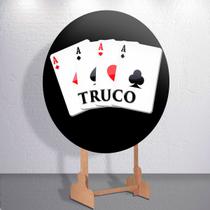 Capas p/ Painel Redondo Baralho Truco Estampa Sublimada Para Festa Tema Jogo Cartas Tamanhos Grande