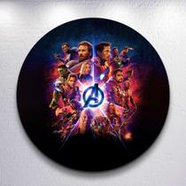 Capas p/ Painel Redondo Festa Infantil Super Heróis Vingadores Sublimado Decoração Veste Fácil Taman