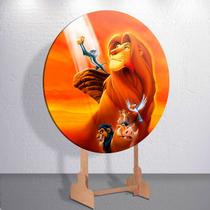 Capas Painel Estampa Desenho Simba Leão Rei Redondo Grande ou Mini Estampa Colorida Capas Painel Estampa Desenho Simba Leão Rei Redondo Grande ou Mini Estampa Colorida