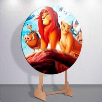 Capas Painel Estampa Desenho Simba Leão Rei Redondo Grande ou Mini Estampa Colorida Capas Painel Estampa Desenho Simba Leão Rei Redondo Grande ou Mini Estampa Colorida