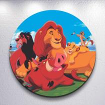 Capas Painel Estampa Desenho Simba Leão Rei Redondo Grande ou Mini Estampa Colorida Capas Painel Estampa Desenho Simba Leão Rei Redondo Grande ou Mini Estampa Colorida